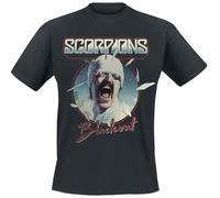 Scorpions Blackout Tour 1982 Uomo T-Shirt Nero 100% Cotone Regular