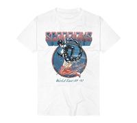 Scorpions Savage Amusement World Tour Uomo T-Shirt Bianco L 100% Cotone Regular