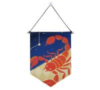 Scorpions Stars Blue Red banner da appendere con asta telescopica banner per feste bandiere da appendere decorazioni per interni, feste all'aperto
