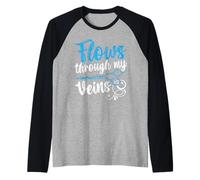 Scorre attraverso le mie vene Taglio di capelli Acconciatura Barbiere Maglia con Maniche Raglan