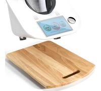 Scorrevole Bimby TM6 con 2 Ruote Universali, Tavola Scorrevole per Bimby TM6, Tavoletta Mobile per Bimby TM6, Tavola a Rulli per Bimby TM6, Base Bimby TM6 39,5 x 28,5 x 2,8 cm, Colore Legno
