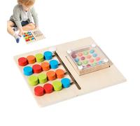 Scorrevole - Tavola da gioco mentale, puzzle scorrevole in legno per abbinare i colori, per bambini asilo nido e scuola materna per la casa viaggio compleanno festa dei bambini