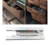 Scorrevoli per cassetti in acciaio laminato a freddo con tampone idraulico per una maggiore durata e un movimento fluido nei sistemi di mobili da cucina (25,4 cm)