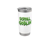 SCORRI GOBLIN Divertente dipendente dalle app dei social media Scorrimento Bicchiere termico in acciaio inox doppia parete