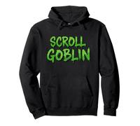 SCORRIRE Goblin Divertente App per Social Media Scorrimento Felpa con Cappuccio