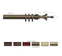 Scorritenda Bastone 25mm per Tenda Corda Strappo Ottone Terminale IMBUTO Vami