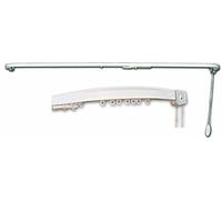 Scorritenda Binario tenda a corda in Alluminio con Curve Bianco 170 cm