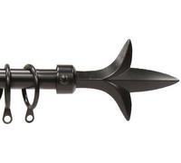 SCORRITENDA BRIXO ETRURIA BLACK LANCIA BASTONE PER TENDE ARREDO CASA