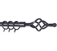 SCORRITENDA BRIXO ETRURIA BLACK SPIRAL BASTONE PER TENDE ARREDO CASA