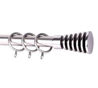 SCORRITENDA BRIXO ETRURIA VORTICE FINITURA ARGENTO BASTONE PER TENDE ARREDO CASA