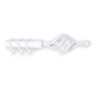 Scorritenda estensibile in acciaio bianco Brixo Etruria Spiral