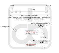 SCORRITENDA INOX ASTA STECCA APPENDERE BASTONE PER TENDA A VETRO PORTA FINESTRA
