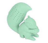 Scorsetto da tè a scoiattolo simpatico filtro per infusore da tè silicone resistenza ad alta temperatura per amanti del tè di compleanno di compleanno di natale materiale sicuro (Verde)