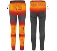 scosao Pantaloni Riscaldati da Uomo Pantalone Riscaldanti, Leggings Termici Invernali con Riscaldamento a 3 Zone e 3 Temperature per Moto Caccia Sci,Gray,XL