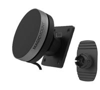 Scosche MagicMount Charge Elite Qi2 15 W Wireless Car Charger Phone Mount, MagSafe Car Mount Charger con piastra AMPS e adattatore adesivo cruscotto, supporto magnetico per auto per iPhone e