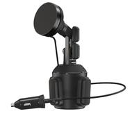 Scosche MagicMount Charge Elite Qi2 - Supporto per telefono con ricarica wireless MagSafe da 25 W, supporto magnetico da auto con collo regolabile per iPhone, Samsung, Pixel e dispositivi Qi2
