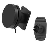 Scosche MagicMount Elite Qi2 Wireless MagSafe Car Mount Charger, 25W Supporto magnetico per telefono cellulare per auto con piastra di montaggio AMPS e adattatore adesivo 3M cruscotto compatibile con