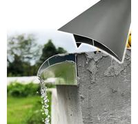 Scossalina gocciolatoio in lega di alluminio | Multicolore, lunghezze multiple, protezione dei bordi delle pareti della grondaia del tetto(Gray,L-105cm/41.3in)