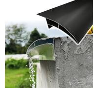 Scossalina gocciolatoio in lega di alluminio | Multicolore, lunghezze multiple, protezione dei bordi delle pareti della grondaia del tetto(Black,L-100cm/39.4in)