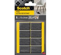 Scotch 0 cuscinetti in feltro ultra resistenti, SP84A84, adesivi, 35 x 24 mm, confezione da 8, bianco, grigio