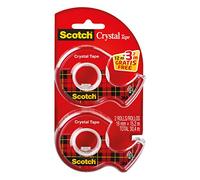 Scotch 3M Crystal Tape Nastro Adesivo, Trasparente, 19 mm x 15 m, 2 Pezzi