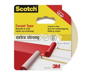 Scotch 42022050B Nastro Biadesivo per Moquette e Pavimento in Vinile, Trasparente