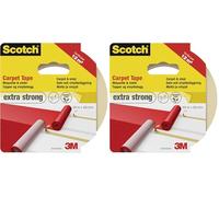 Scotch 42022050B Nastro Biadesivo per Moquette e Pavimento in Vinile, Trasparente (Confezione da 2)
