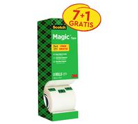 SCOTCH - 7100026960 - Nastro adesivo Magic 810 - 19 mm x 33 m - acrilico - trasparente - Scotch - Value Pack 7+1 rotoli - 84039 - Conf. da 1 Pz. - 7100026960