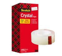 SCOTCH - 7100026961 - Nastro adesivo Scotch Crystal 600 - 19 mm x 33 m - acrilico - trasparente - Scotch - Value Pack 7+1 rotoli - 81536 - Conf. da 1 Pz. - 7100026961