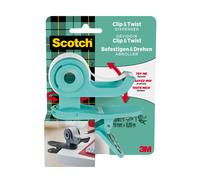 SCOTCH - 7100225277 - Dispenser Clip & Twist - per nastri 33 m - rotolo da 1,9 cm x 9,8 m incluso - grigio - Scotch - 90103 - Conf. da 1 Pz. - 7100225277