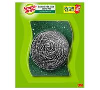 Scotch-Brite 1 scrubber in acciaio inossidabile (12 g) e 1 scrub pad combinat...