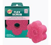 Scotch-Brite Flex Scrub, rosa, spugna per piatti non strisce, con forma flessibile, 1/confezione