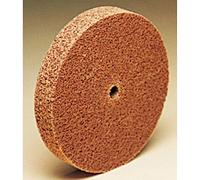 scotch-brite (TM) Cut and Polish Unitized Wheel, ossido di alluminio, 15100 giri/min, 3 diametro x 1/2 larghezza, 1/4 Arbor, pack of 10, Tan, 10