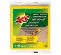 Scotch-Brite W120/60 - Panno multiuso (a secco e a umido), giallo, 37 x 40 cm, confezione da 5 (5 x 1 pezzi)