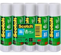 Scotch Colla Stick Permanente – Alta adesione, senza solventi, lavabile – 5 x 21 g, bianco