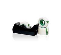Scotch Dispenser C38, Nero + Nastro Adesivo Magic, 4 Rotoli, 19 mm x 33 m | Ricaricabile, per Casa e Ufficio con Nastro Adesivo Opaco Multiuso per Riparazione Documenti, Etichettatura e Sigillatura