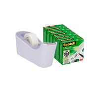 Dispenser da Tavolo C18 Menta con 4 Rotoli di Nastro Adesivo Scotch Magic, 19x33