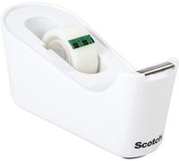 Dispenser da Tavolo C18 bianco+ 1 rotolo di nastro adesivo Scotch® Magic™19x33