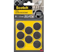 Scotch Feltrini ultra resistenti SP87A35, adesivi, grigio/adesivi, bianchi, Ø 25 mm, confezione da 8