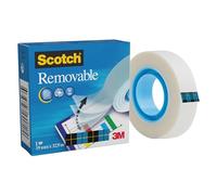 Scotch Magic Rotolo di Nastro Adesivo Trasparente e Rimovibile, Confezione Singola da 1 Pezzo, Dimensione Nastro Adesivo 19 mm x 32.9 m, Ottimo per Ufficio e Scuola