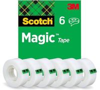 Scotch Nastro adesivo Magic - 6 Rotoli da 19 mm x 33 m - Nastro Trasparente Opaco e Scrivibile Ottimo per Casa, Ufficio e Scuola
