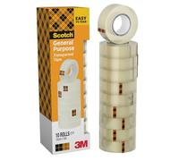 Nastro adesivo Scotch 508 - 15 mm x 10 mt - trasparente - Scotch - torre 10 rotoli