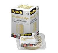 Scotch Brand Nastro Adesivo in Confezione Caramella, 15 mm x 66 m, 10 Pezzi, Trasparente Acrilico