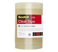 Nastro adesivo Scotch 508 - 19 mm x 66 mt - trasparente - Scotch - torre 8 rotoli
