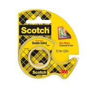 Scotch Nastro Biadesivo - 1 Rotolo, 12,7 mm x 6,3 m, Dispenser Portatile - Nastro Biadesivo Trasparente a Lunga Tenuta per Foto, Fotografie, Poster e Immagini