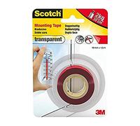 Scotch Nastro Biadesivo Permanente per Montaggio Extra-Forte, 19 mm x 5 m, Trasparente