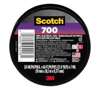 Scotch Nastro elettrico in vinile 700, 1 rotolo, nero, 1,9 cm x 20 m, uso generale, grado commerciale, adatto a temperature fino a 194 gradi, altamente flessibile, elastico e conformabile (700)