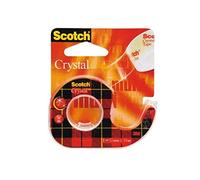 Scotch Nastro Trasparente Crystal con Dispenser, 1 Rotolo, 12 mm x 10 m | Nastro Adesivo Multiuso, Aderenza Forte e Permanente; Finitura Trasparente Lucida per Imballare, Sigillare e Riparare