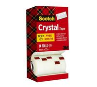 Scotch Nastro trasparente Crystal, Value Pack, 14 rotoli, 19 mm x 33 mm