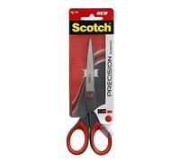 Scotch Precision Forbici con Lame in Acciaio Inossidabile - 18cm - Adatte a Lavori di Precisione per Destrimani e per Mancini - Colore Grigio/Rosso